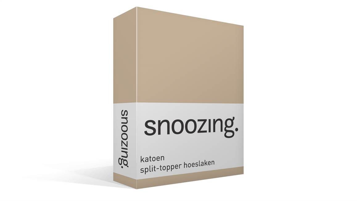 Snoozing drap-housse surmatelas fendu en coton