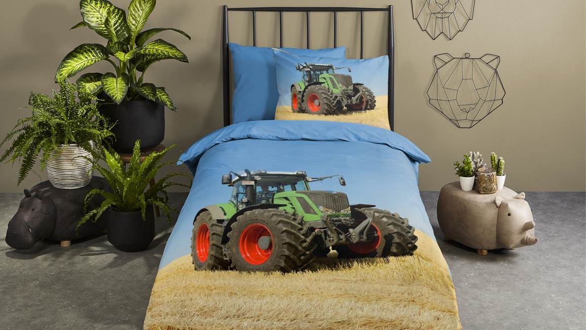 Good Morning Tractor housse de couette multicolore