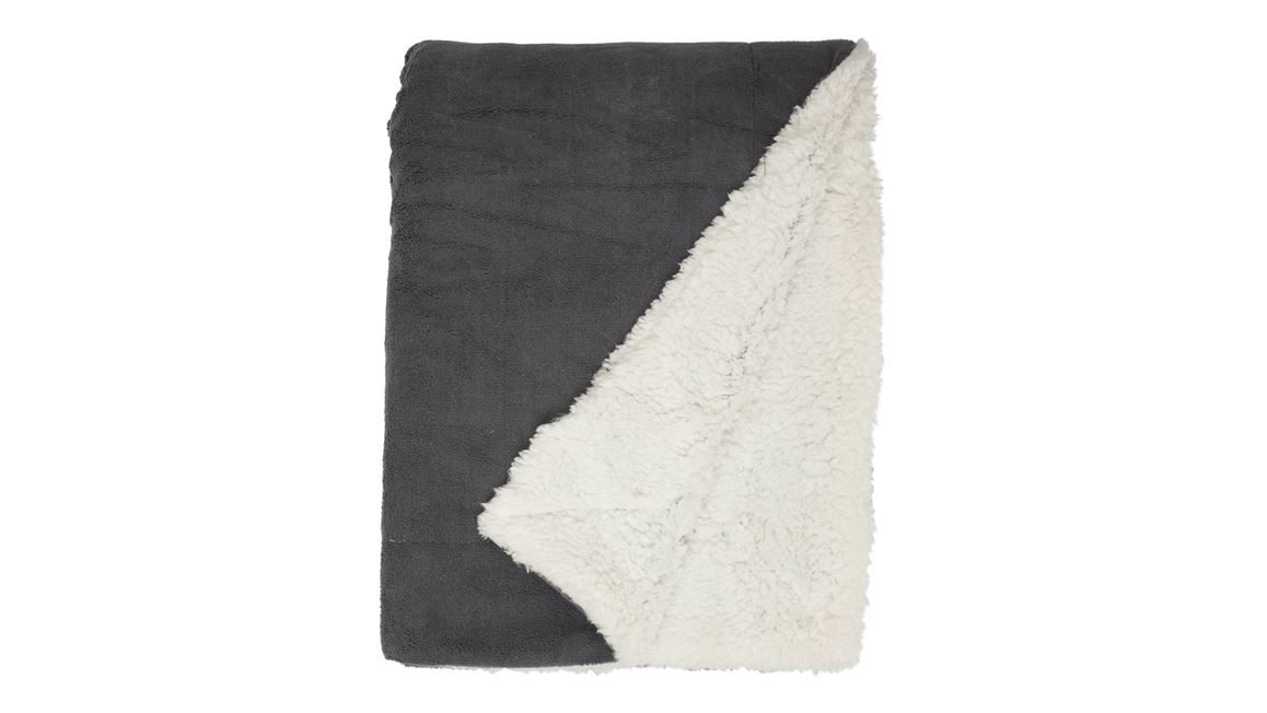 Unique Living Lars plaid polaire anthracite