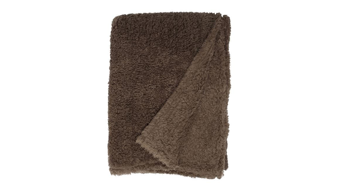 Unique Living Teddy plaid polaire taupe