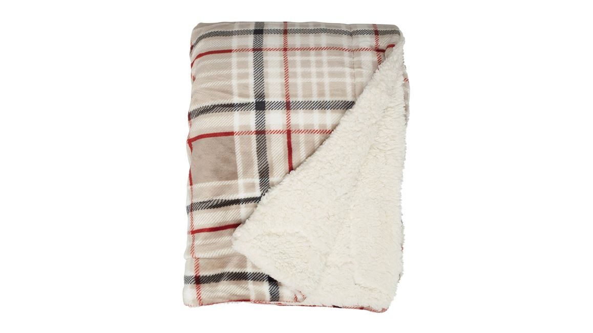 Unique Living Larsson plaid polaire taupe