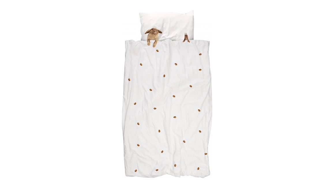 SNURK Amis Poilus housse de couette blanc
