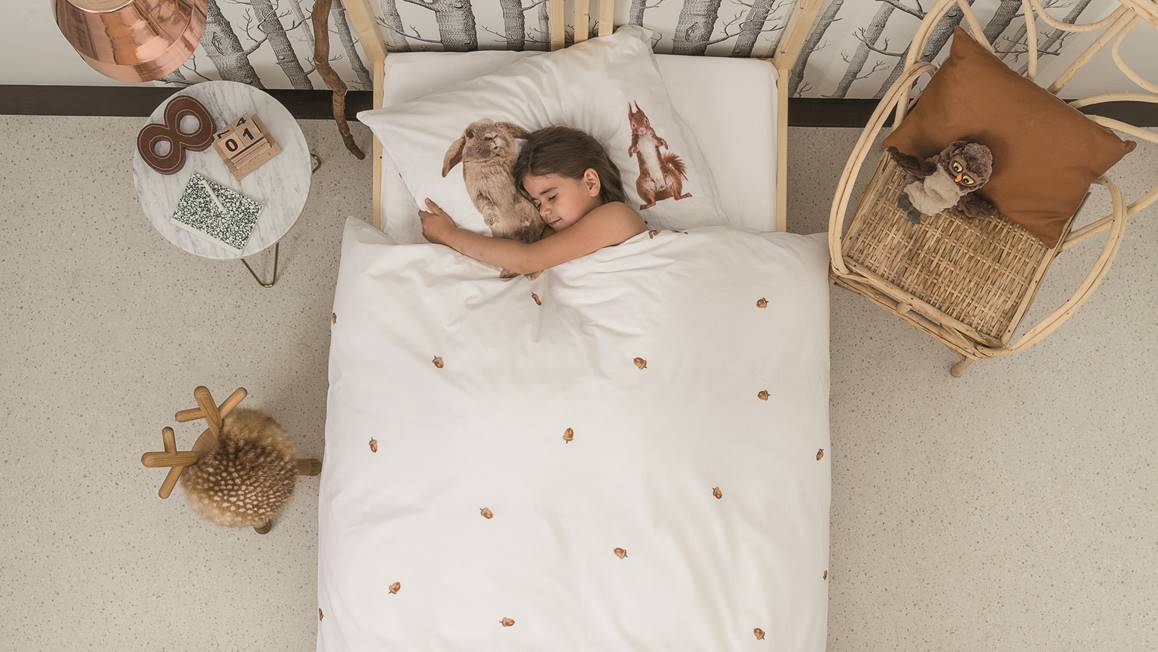 SNURK Amis Poilus housse de couette blanc