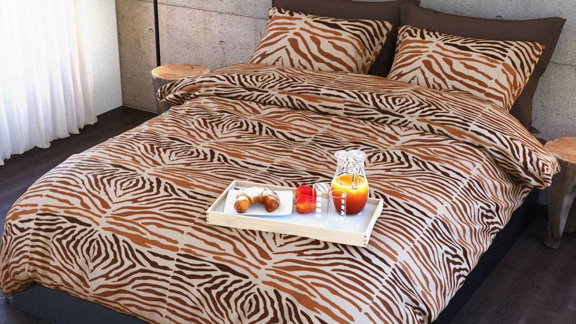 Romanette Wood housse de couette en flanelle