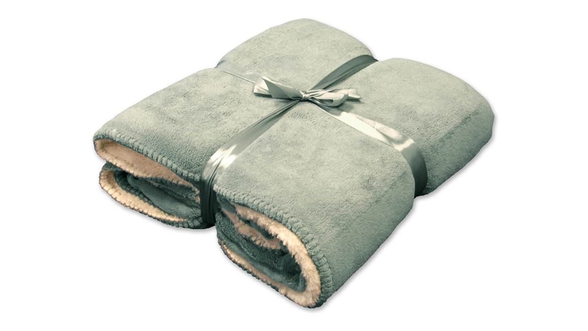 Unique Living Coby plaid polaire vert opaline