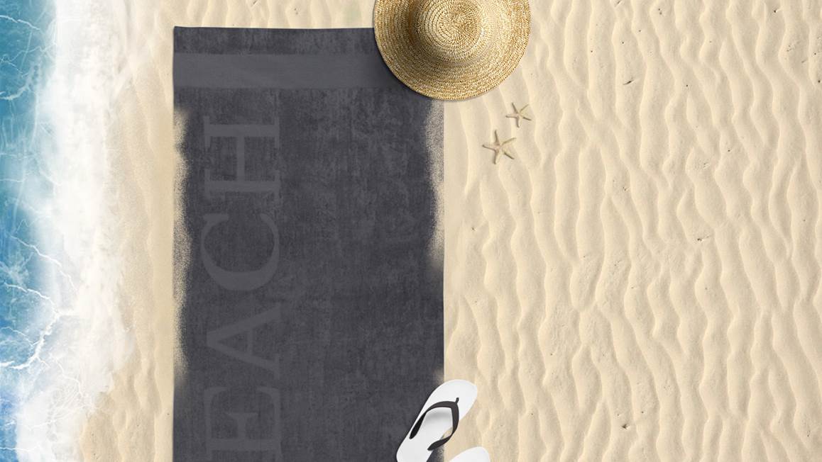 Beach serviette de plage gris