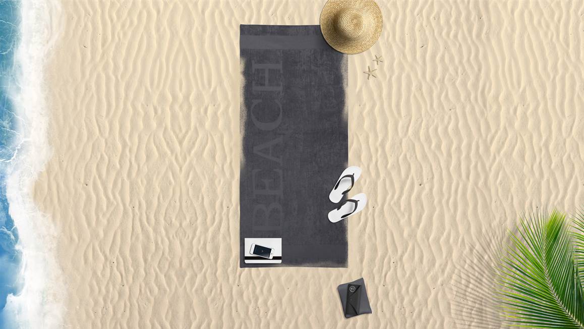 Beach serviette de plage gris