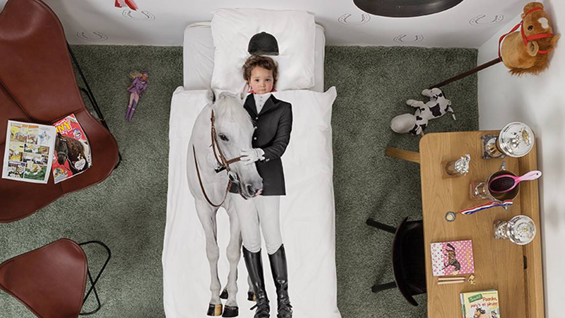 SNURK Cavalière housse de couette blanc