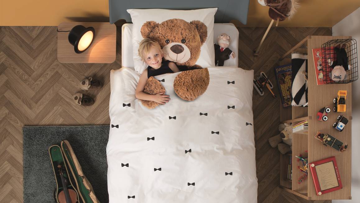 SNURK Nounours housse de couette en flanelle