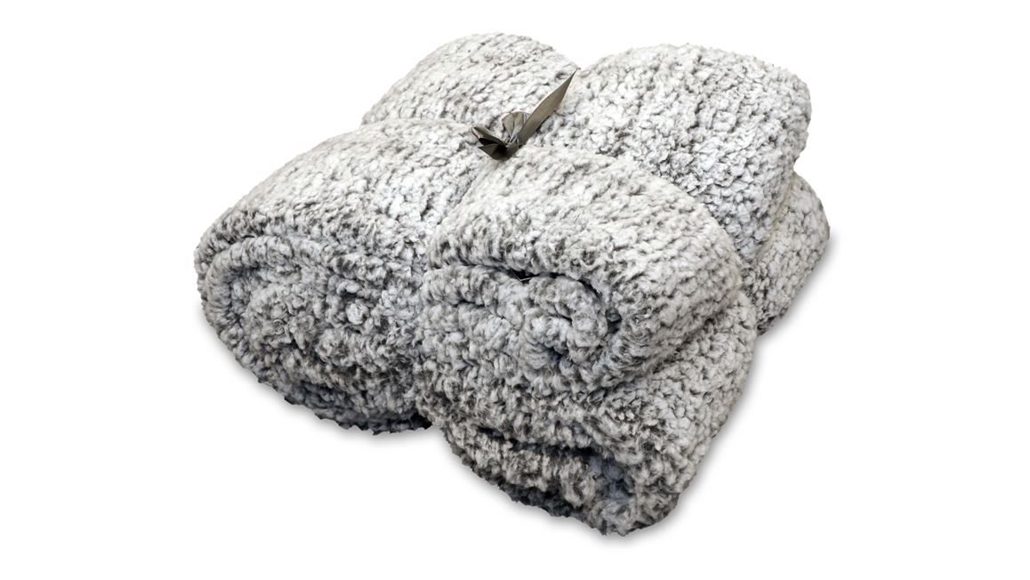 Unique Living Knut plaid polaire gris foncé
