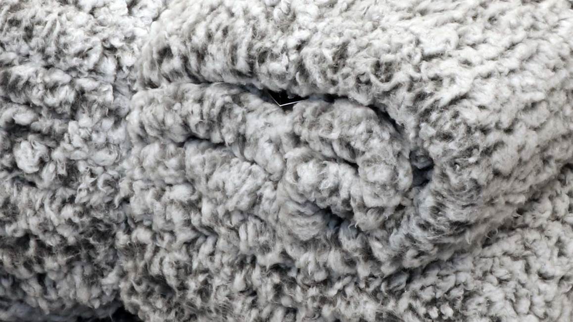 Unique Living Knut plaid polaire gris foncé