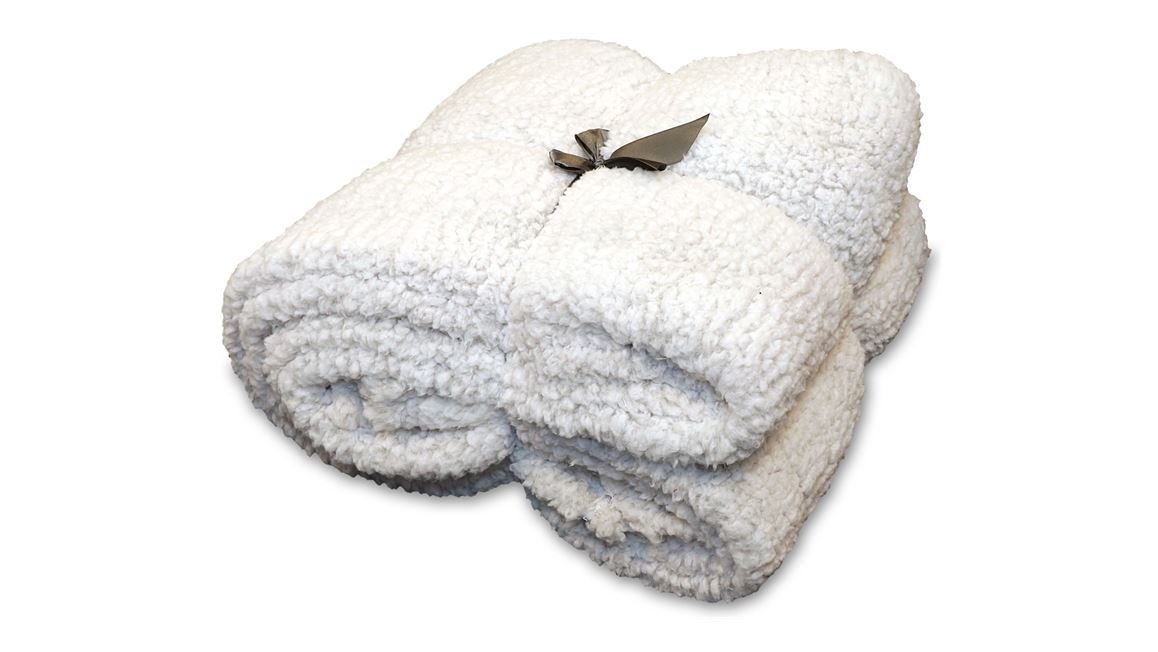Unique Living Knut plaid polaire gris silex