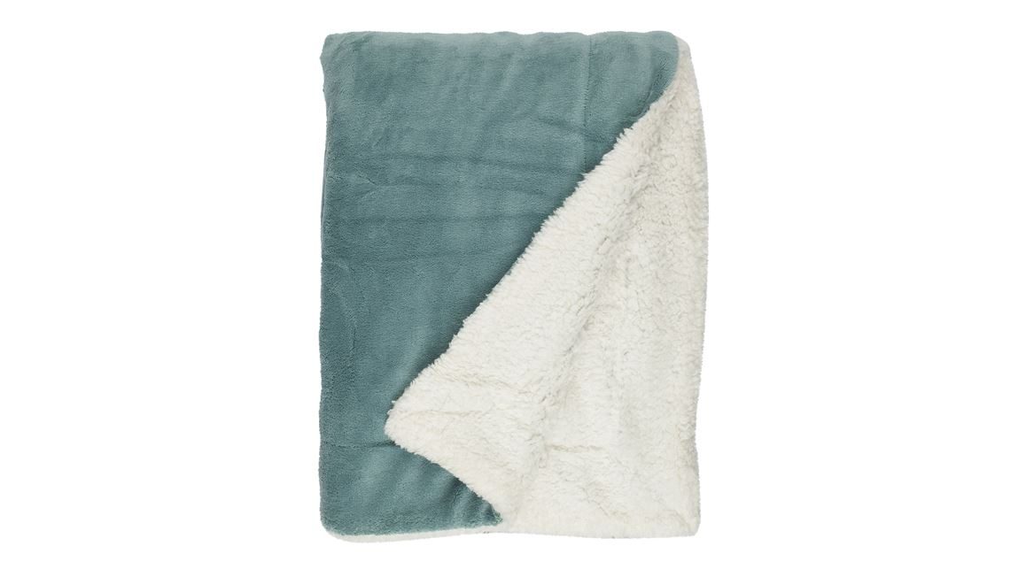 Unique Living Lars plaid polaire vert bleu