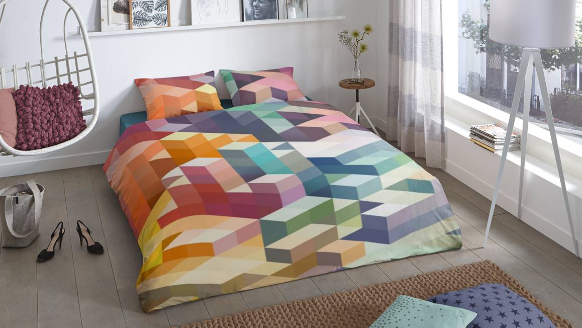 Good Morning Cubes housse de couette