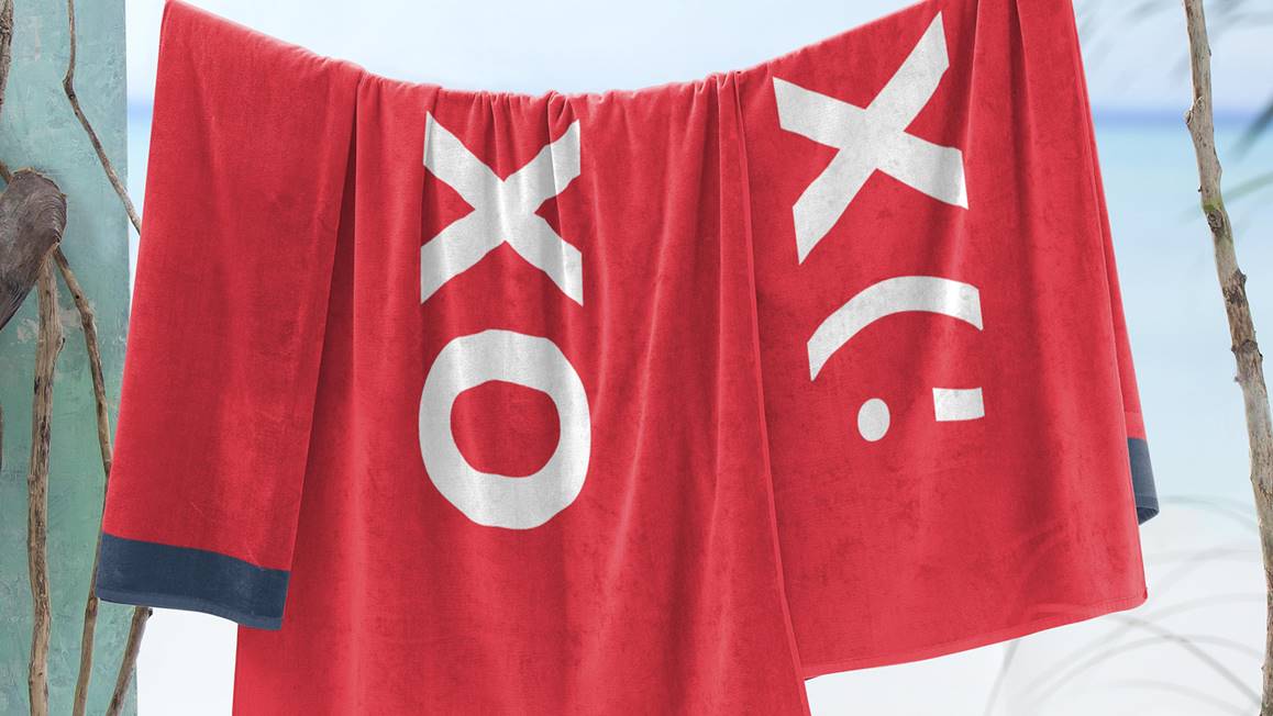 Seahorse XO serviette de plage rouge
