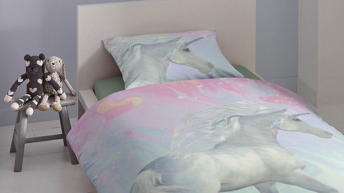 Good Morning Unicorn housse de couette enfant