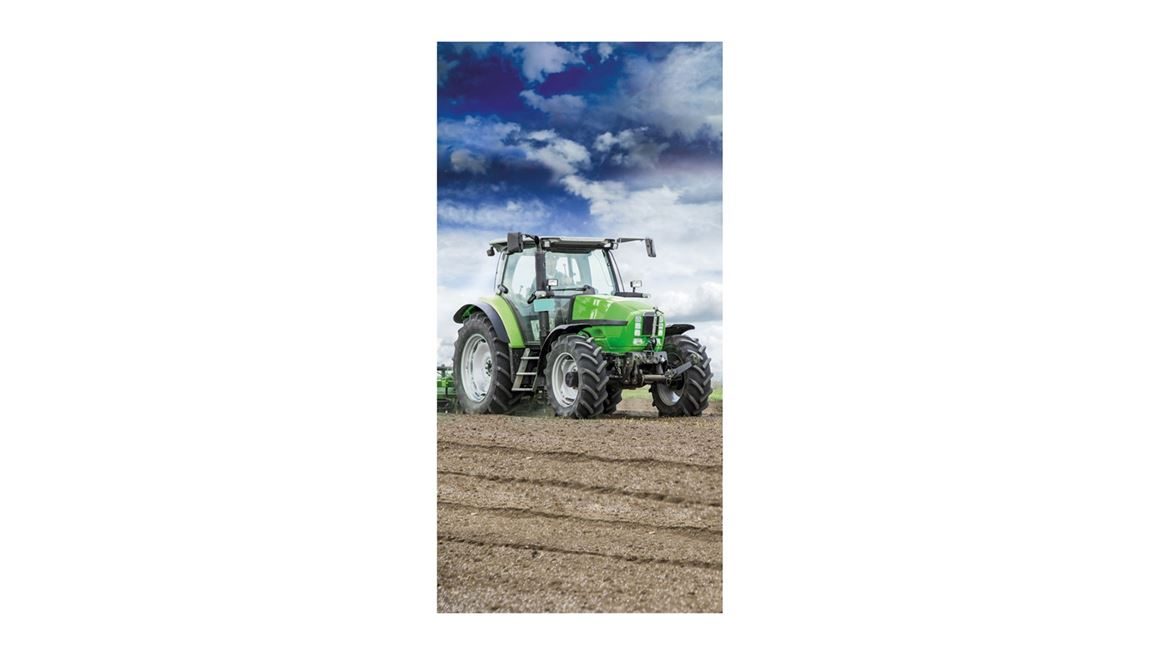 Good Morning Tracteur serviette de plage vert