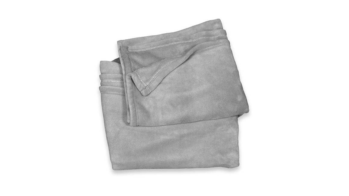 Unique Living Enzo fleece plaid gris nickel