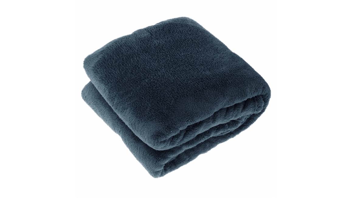 Unique Living Justin plaid polaire bleu foncé