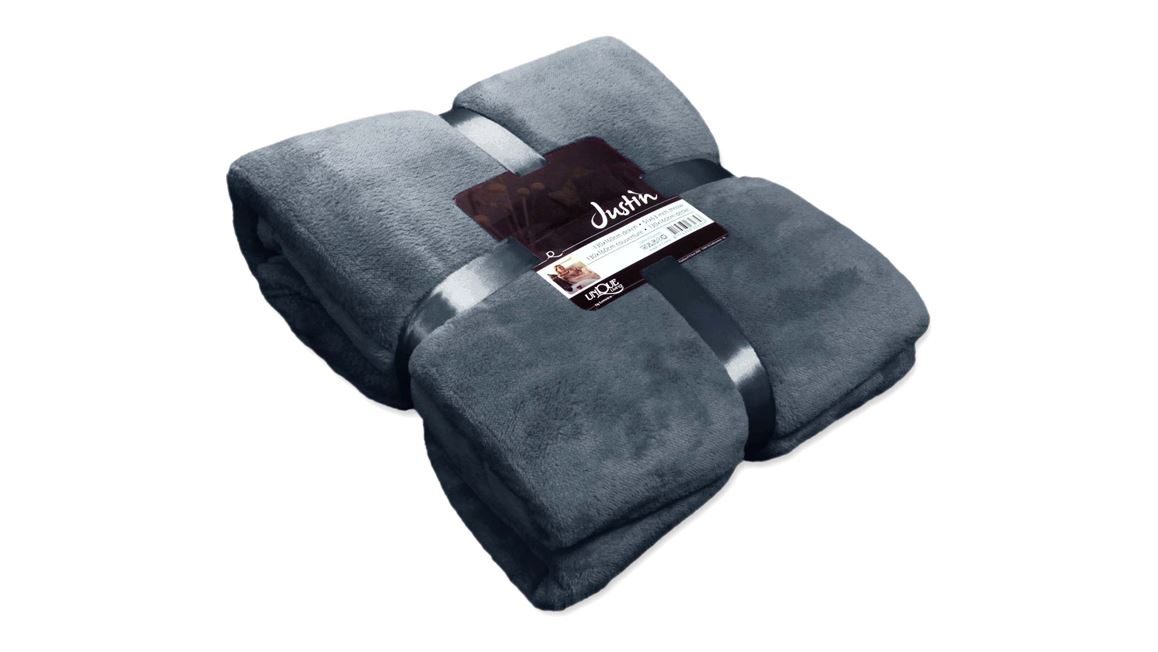 Unique Living Justin plaid polaire bleu foncé