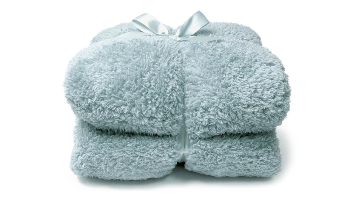 Unique Living Teddy plaid polaire bleu