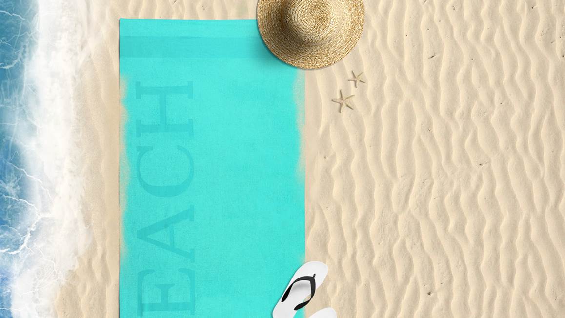 Beach serviette de plage vert marin