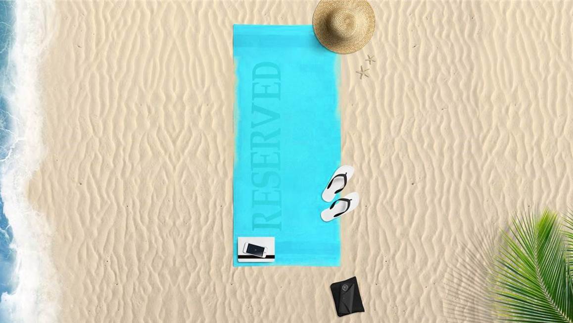 Reserved serviette de plage aqua
