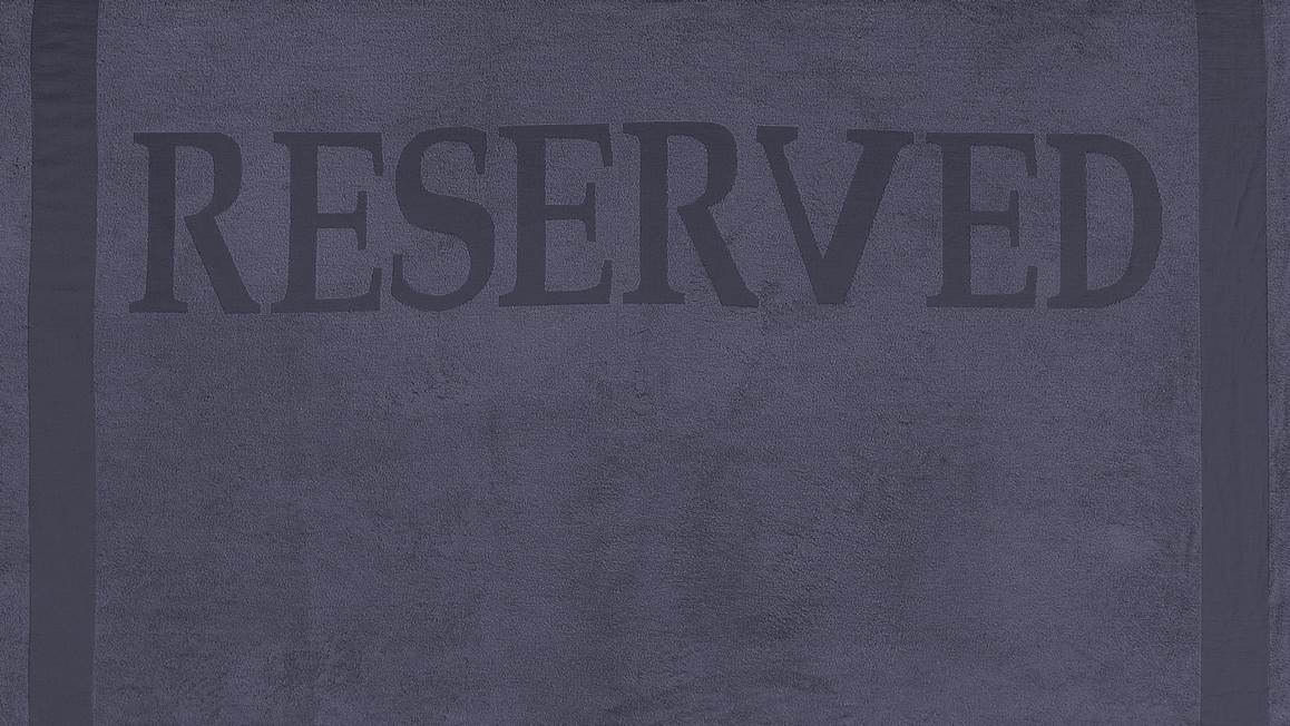 Reserved serviette de plage gris