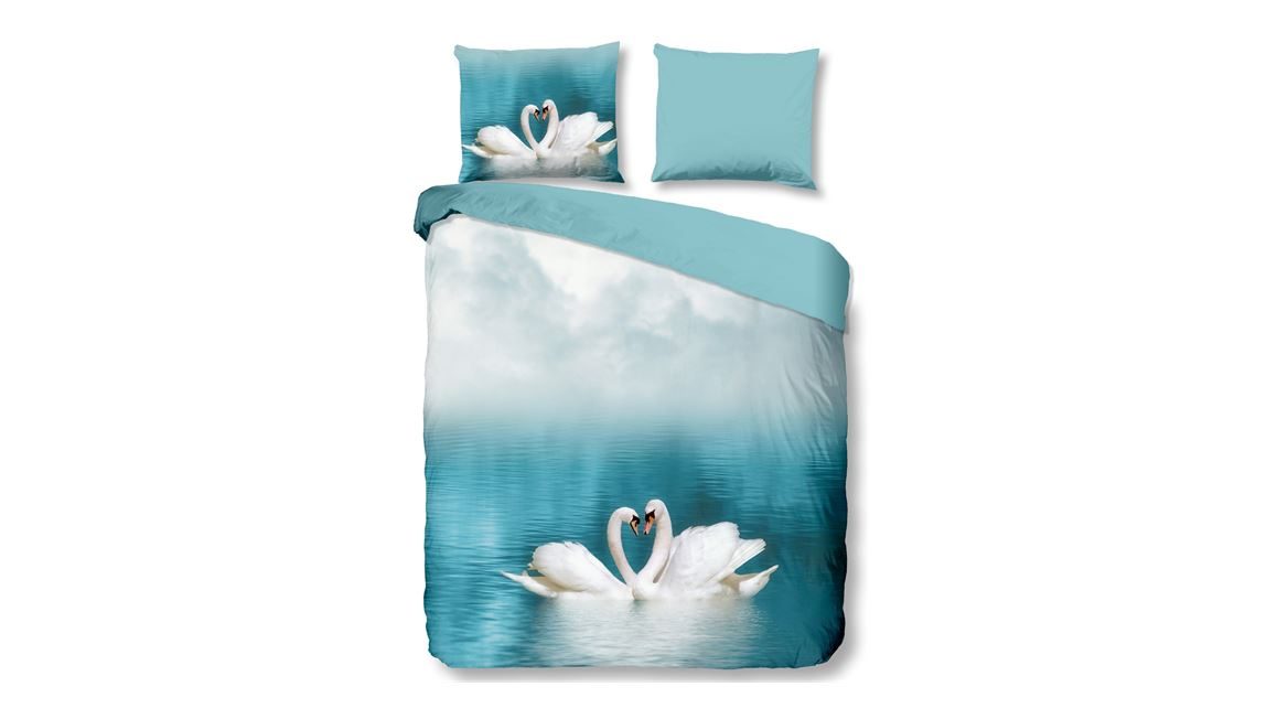 Comment Mettre Une Housse De Couette Avec Rabat Good Morning Cygne Housse De Couette Bleu Smulderstextiles Fr