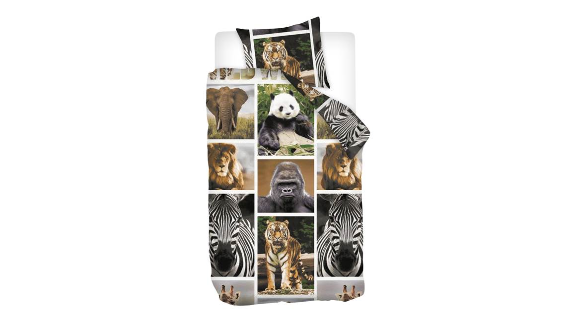 Snoozing Wildlife housse de couette en flanelle