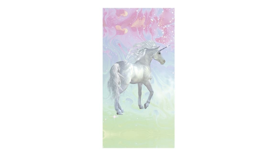 Good Morning Licorne serviette de plage multicolore
