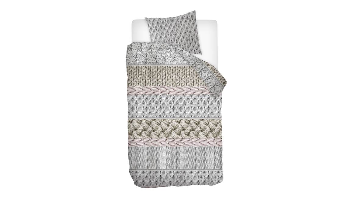 Snoozing Cardiff housse de couette en flanelle rose pâle