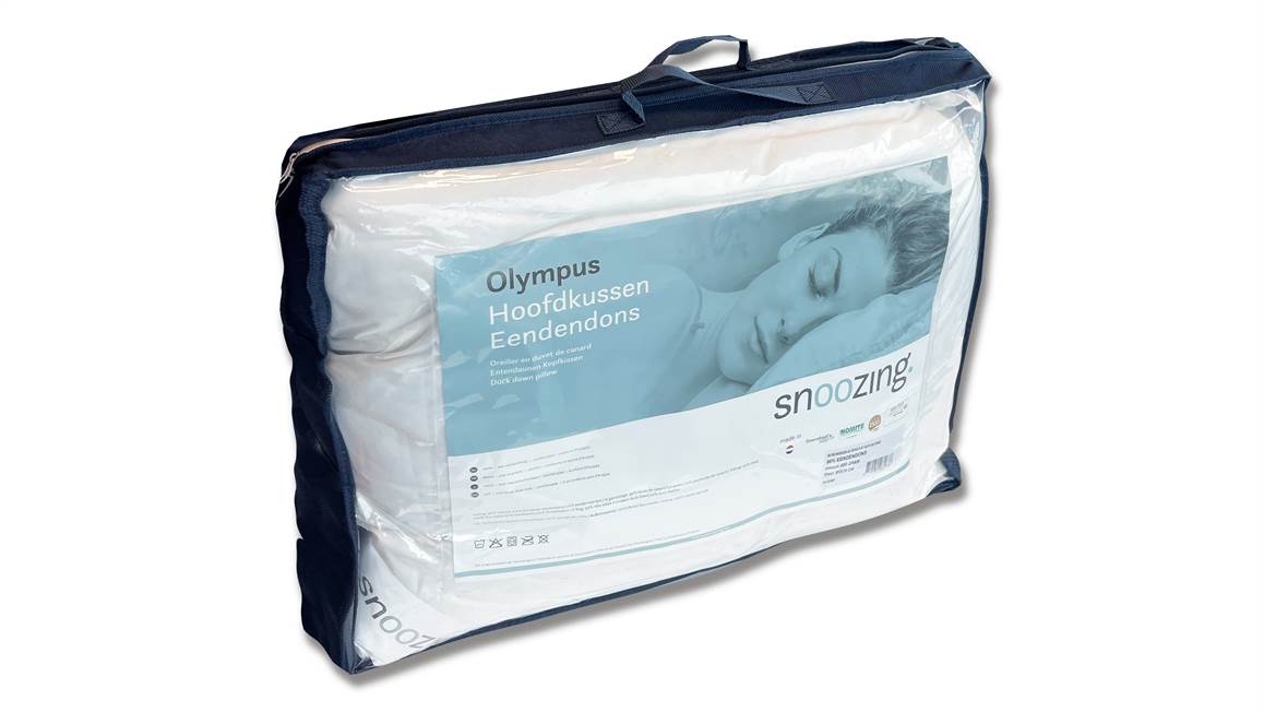 Snoozing Olympus oreiller duvet moelleux