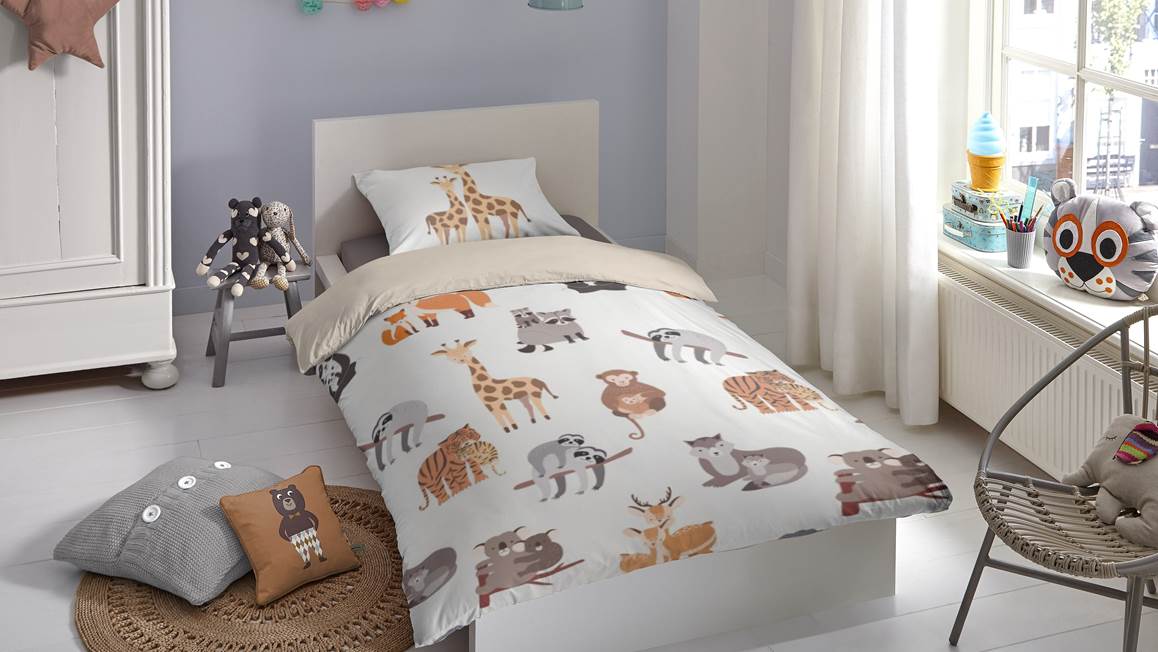 Good Morning Zoo housse de couette