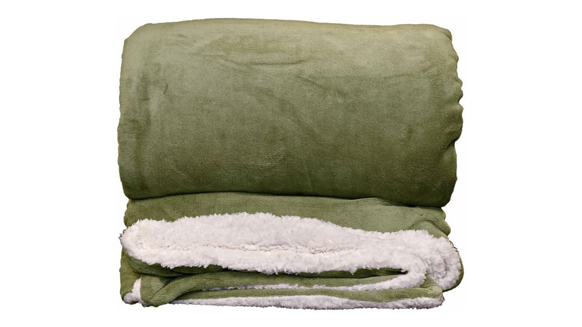 Unique Living Lars plaid polaire XL vert kaki