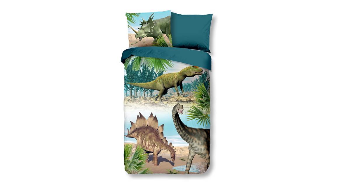 Good Morning Dino housse de couette multicolore