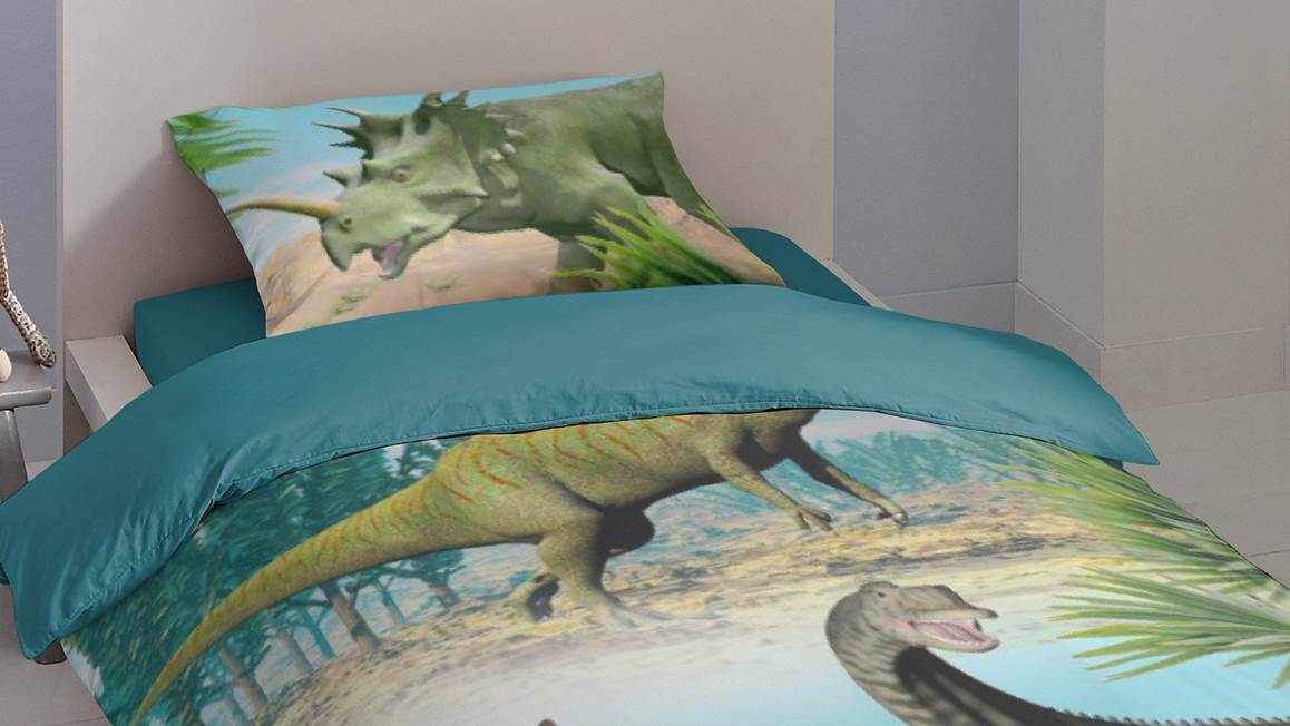 Good Morning Dino housse de couette multicolore