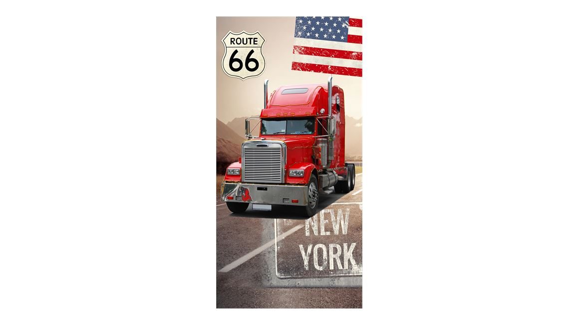 Truck serviette de plage multicolore