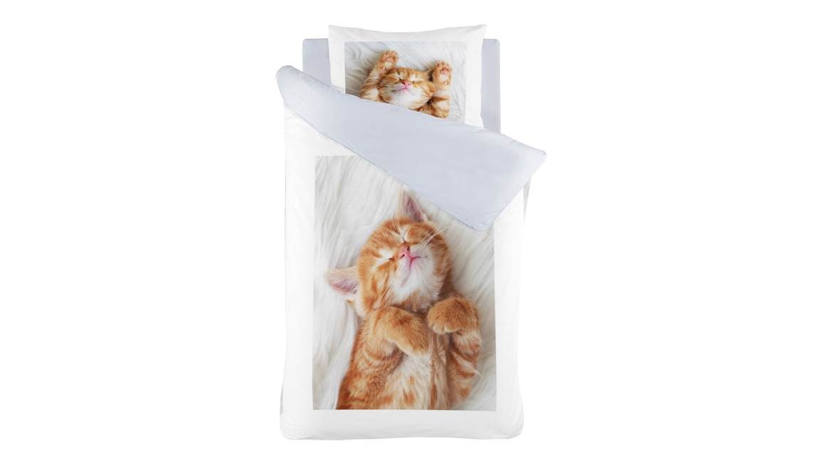 iSeng Chaton housse de couette blanc