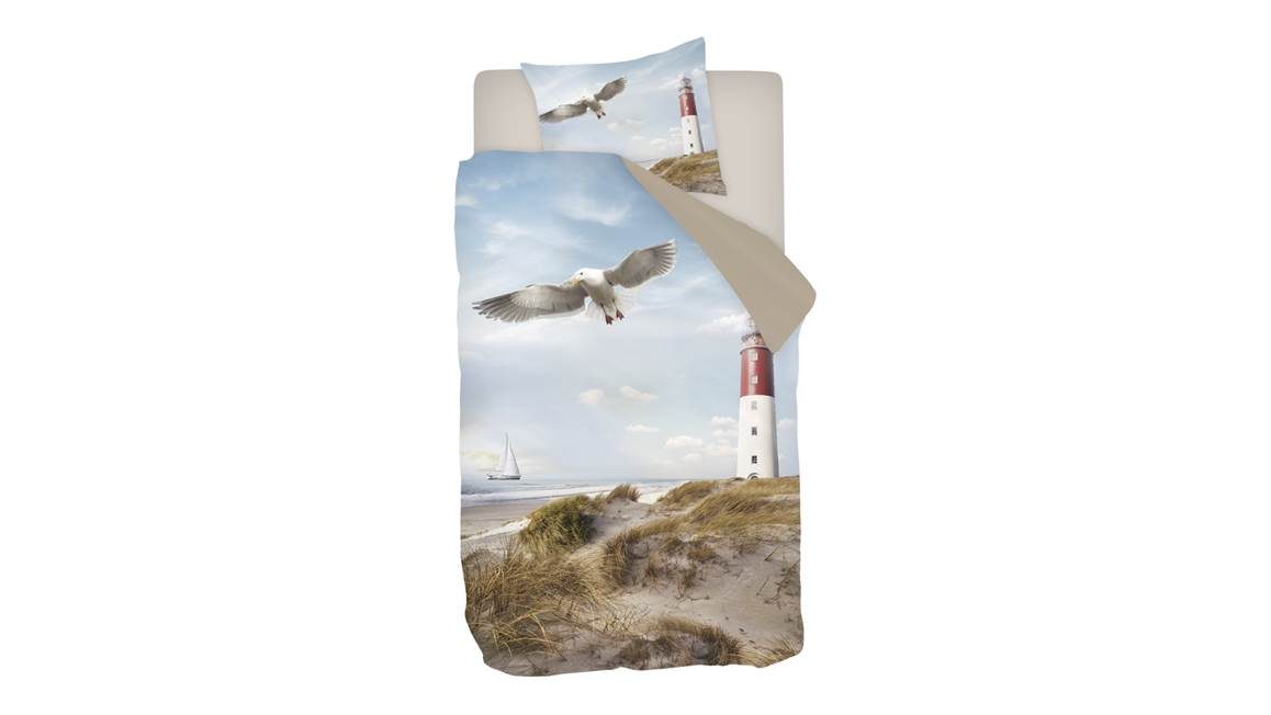 Snoozing Phare housse de couette taupe
