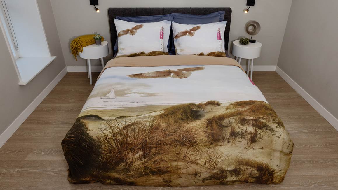 Snoozing Phare housse de couette taupe