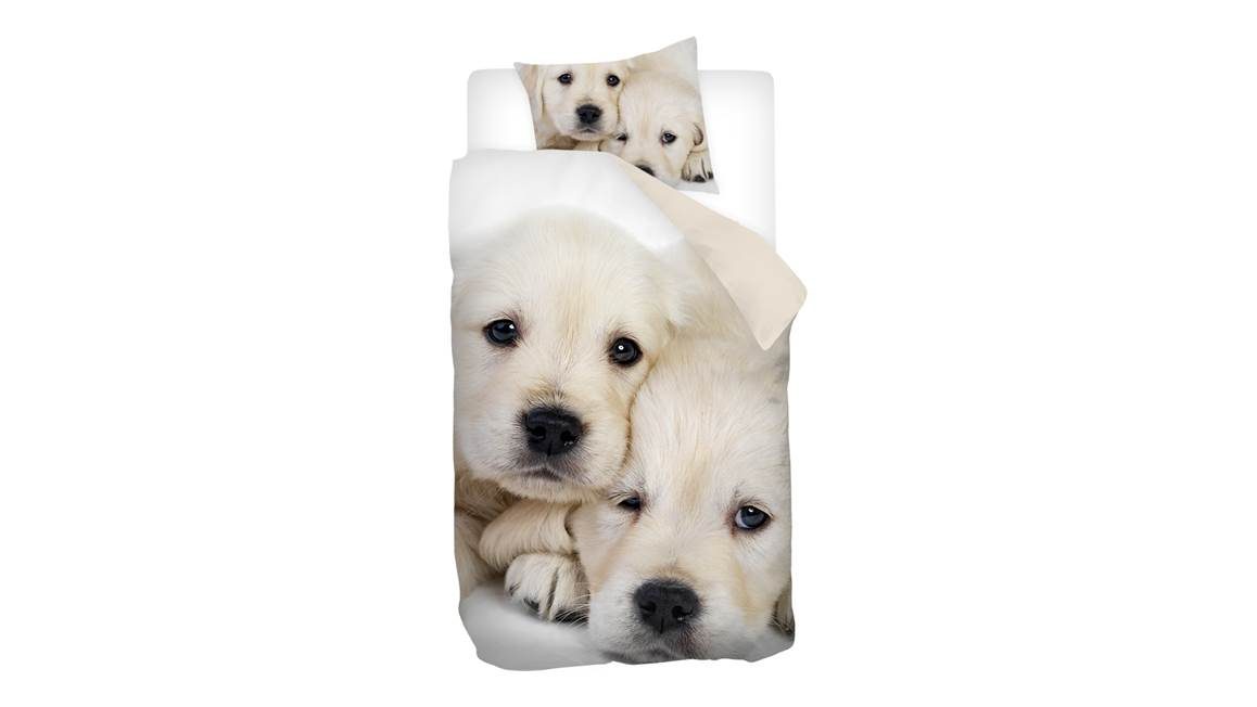 Snoozing Puppy Love housse de couette multicolore