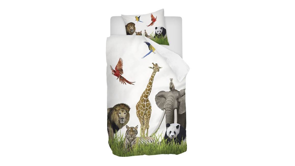 Snoozing Zoo housse de couette multicolore