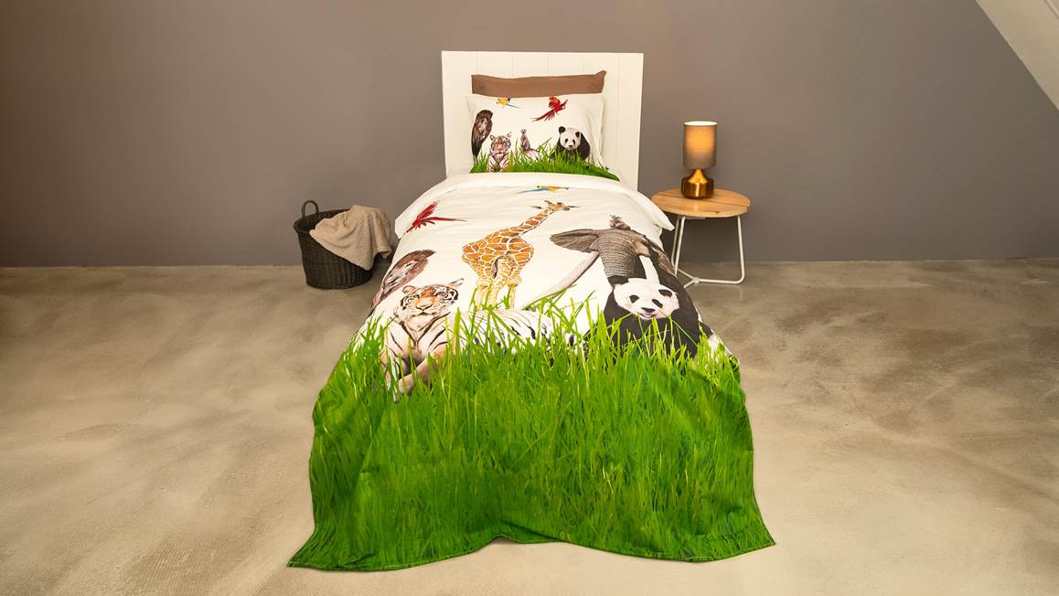 Snoozing Zoo housse de couette multicolore