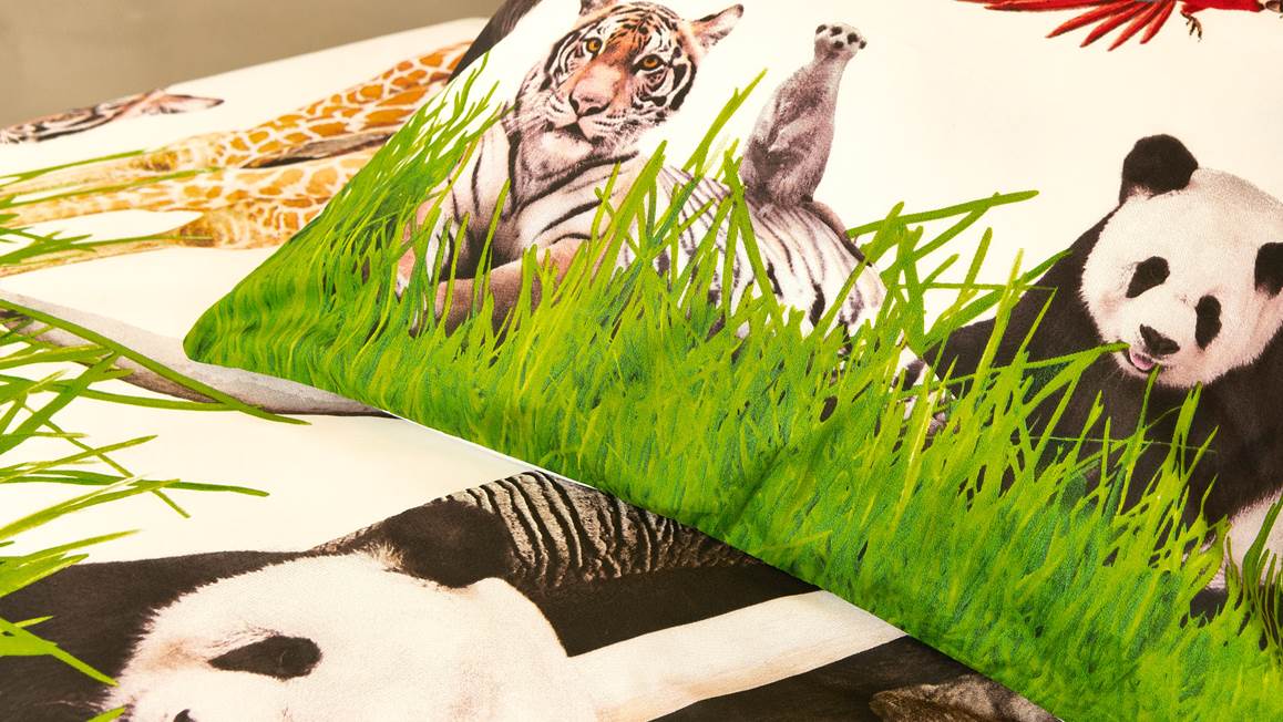 Snoozing Zoo housse de couette multicolore