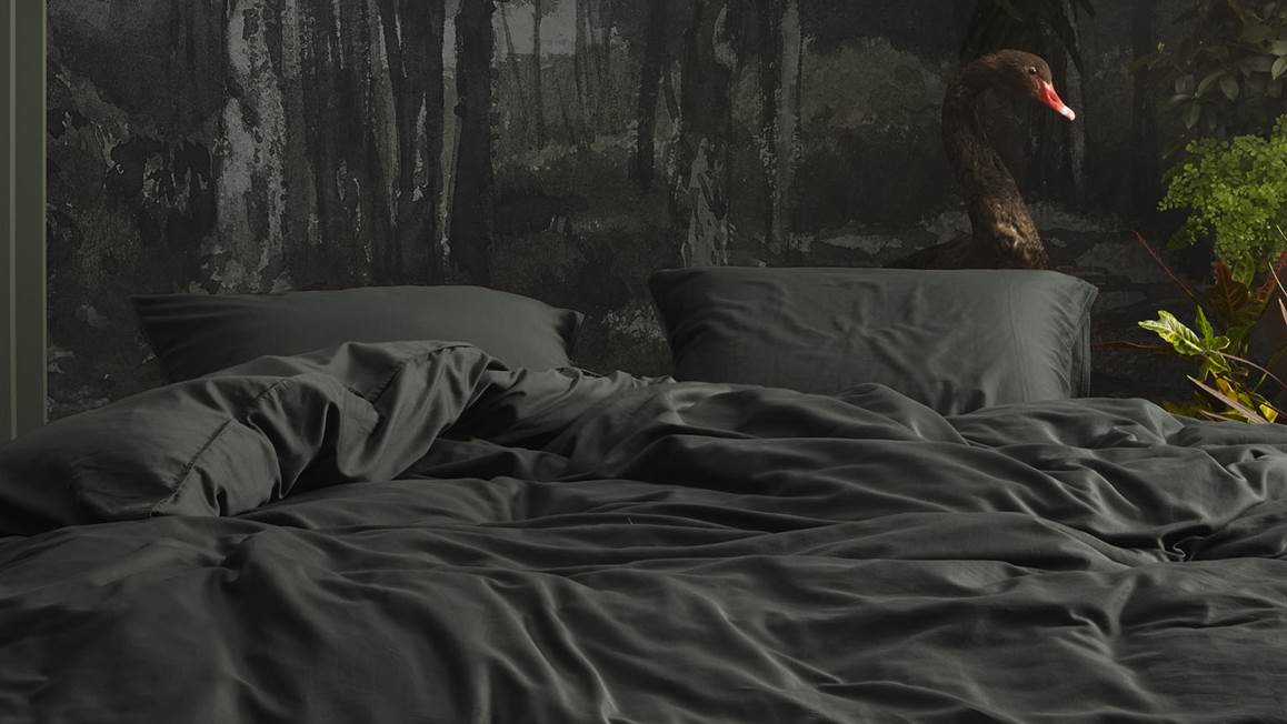 Essenza Minte housse de couette anthracite
