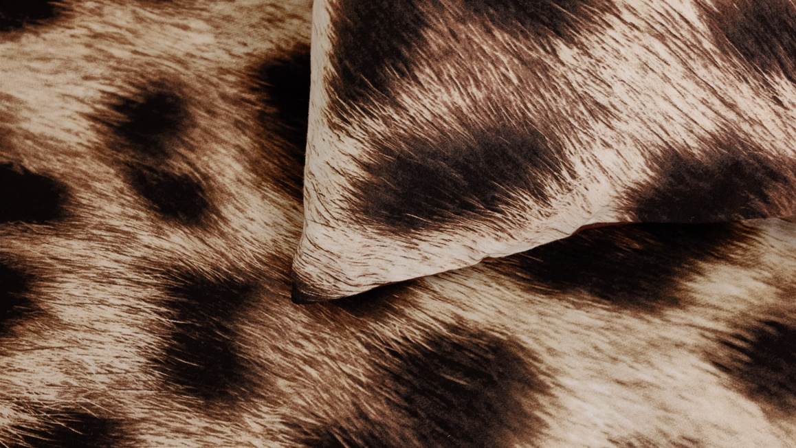 Snoozing Jaguar housse de couette en flanelle taupe