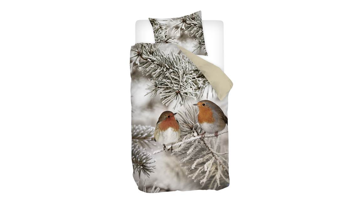 Snoozing Pine housse de couette en flanelle gris