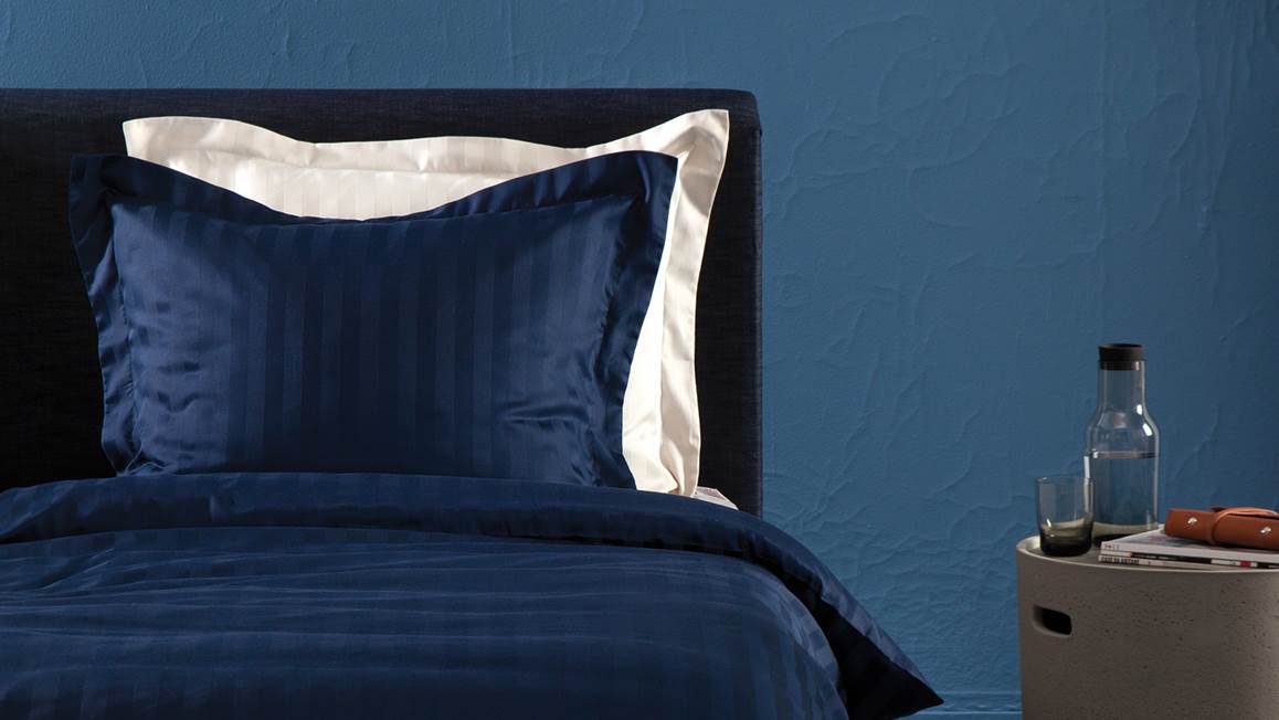 Damai Linea housse de couette indigo