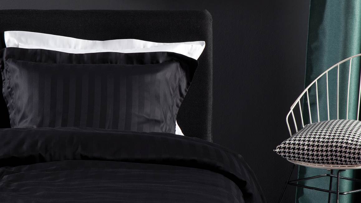Damai Linea housse de couette noir